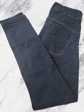 Tristan Women's Skinny Jeans in Dark Blue Denim